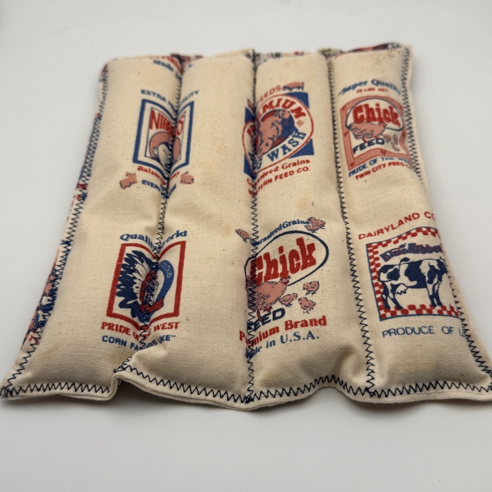 Vintage Feed Sack Style Handmade Heating Cold Pack Farmhouse Rustic Decor